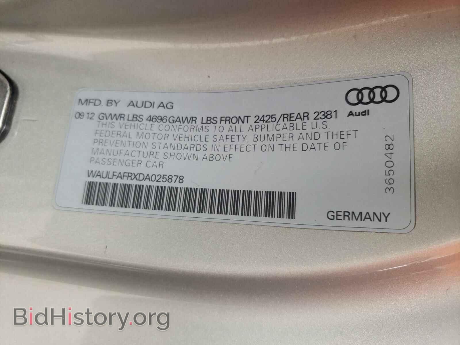 2013 AUDI A5 - VIN: WAULFAFRXDA025878 - Photo 10
