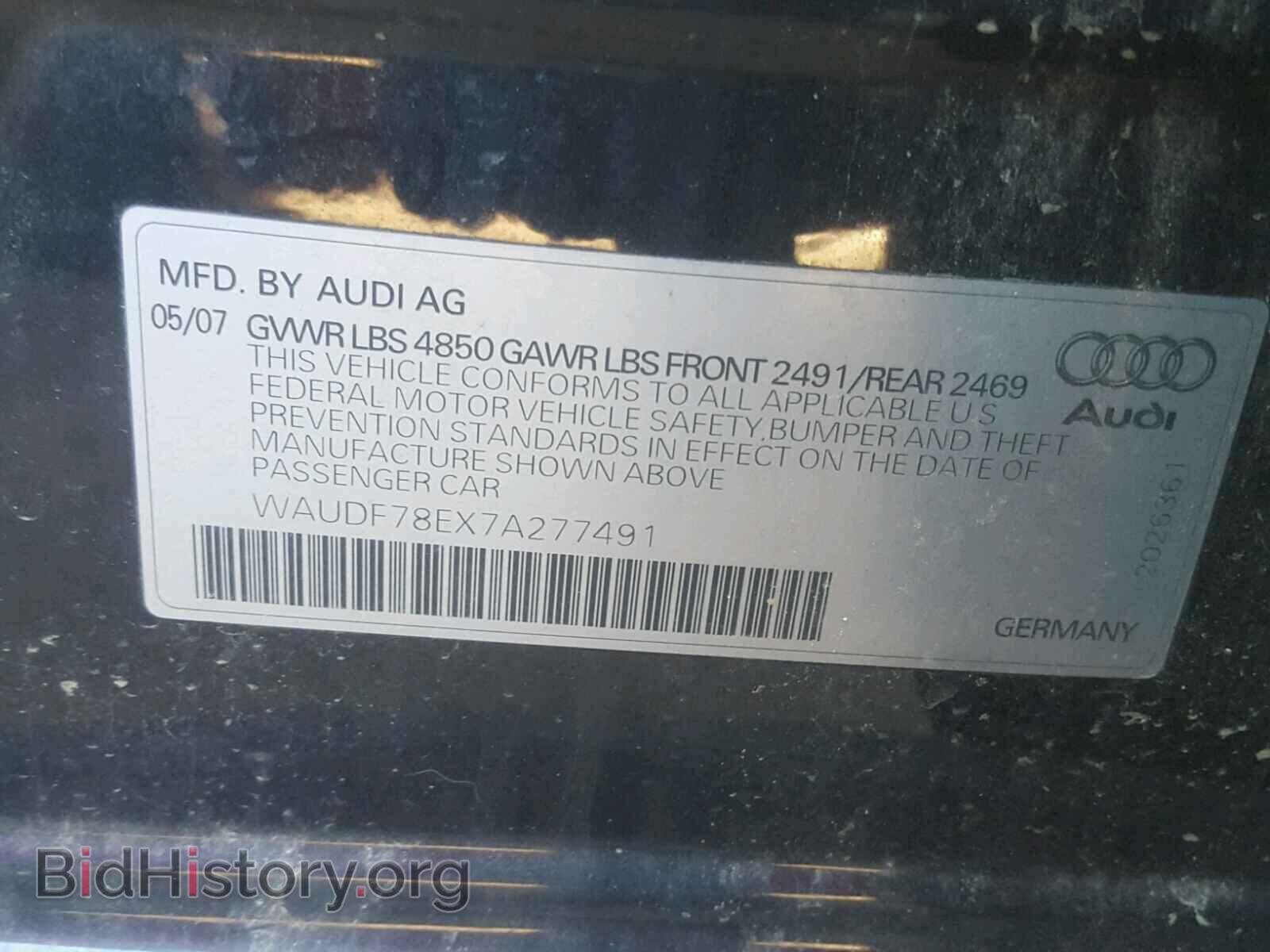 2007 AUDI A4 - VIN: WAUDF78EX7A277491 - Photo 10