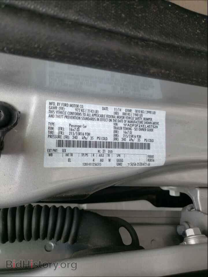 2014 FORD FOCUS - VIN: 1FADP3F2XEL457529 - Фото 10