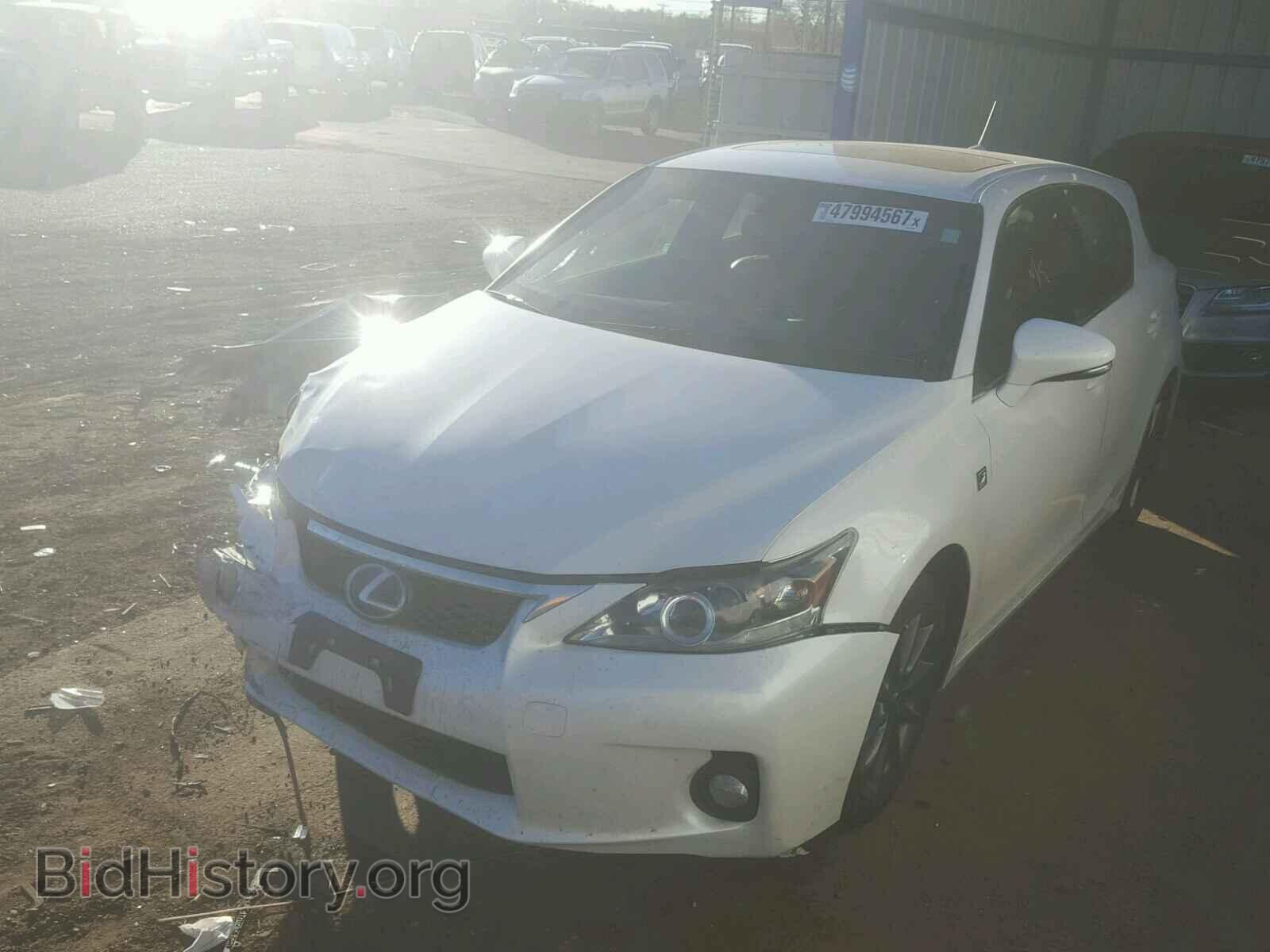 2012 LEXUS CT 200 - VIN: JTHKD5BH2C2082852 - Фото 2