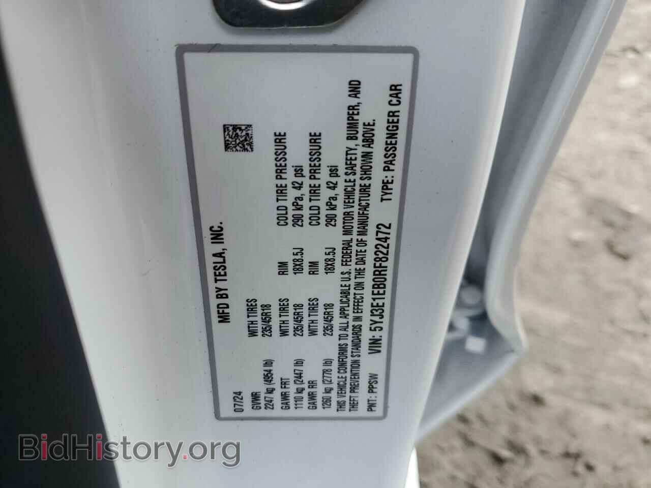 2024 TESLA MODEL 3 - VIN: 5YJ3E1EB0RF822472 - Фото 12