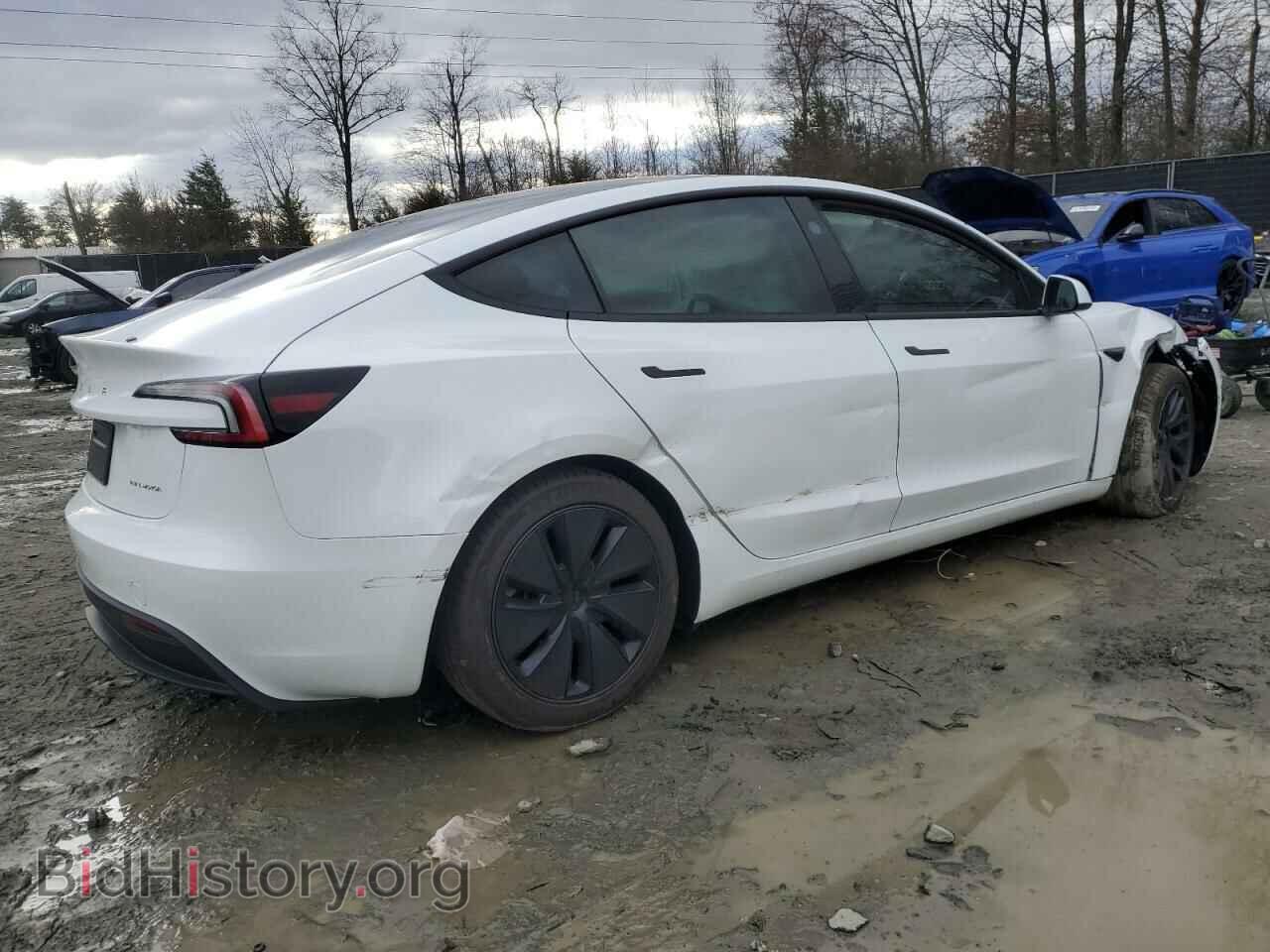 2024 TESLA MODEL 3 - VIN: 5YJ3E1EB0RF822472 - Фото 3
