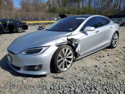 2018 Tesla MODEL S, silver — VIN 5YJSA1E20JF253571, Copart