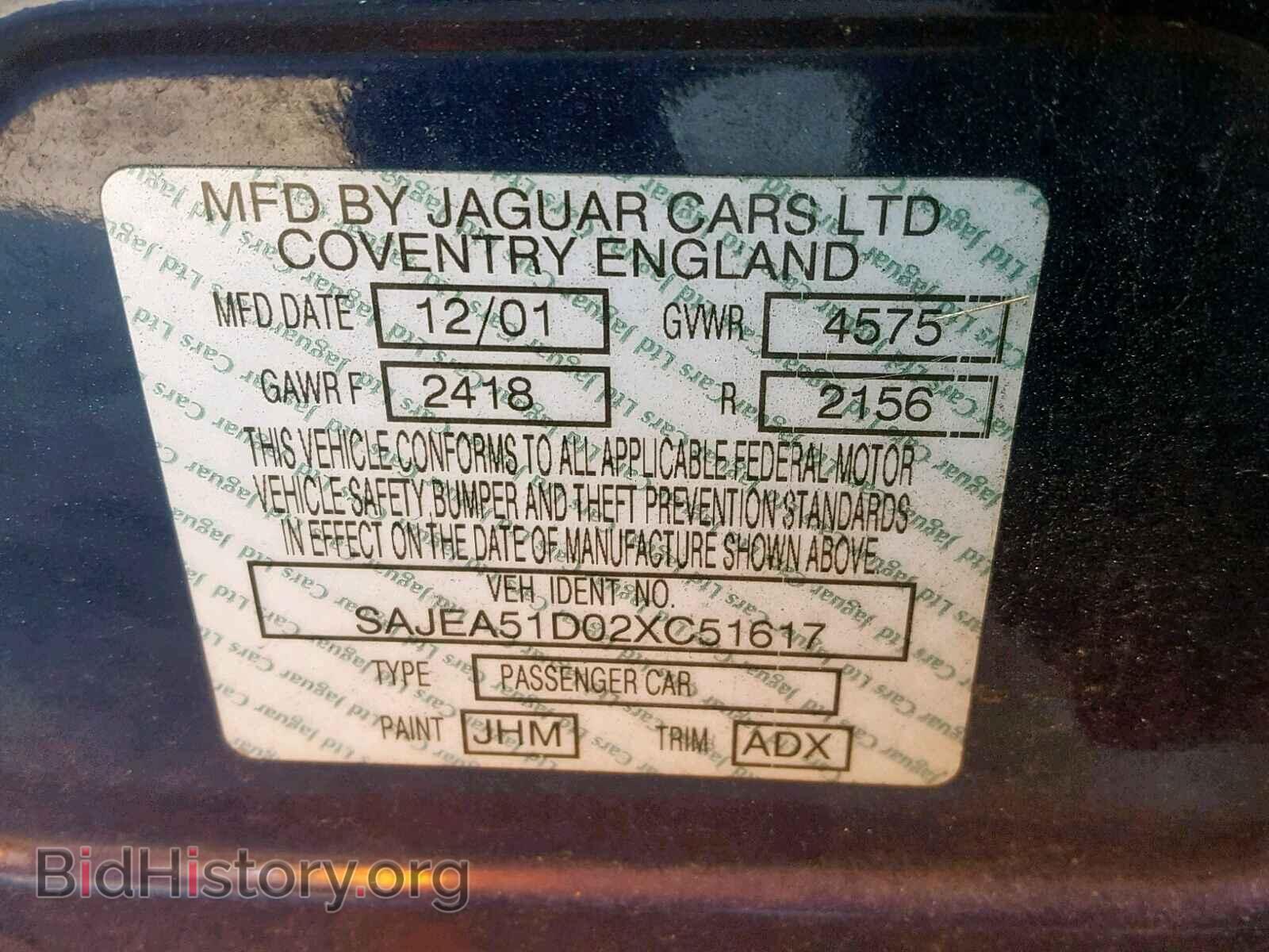 2002 JAGUAR X-TYPE - VIN: SAJEA51D02XC51617 - Photo 10