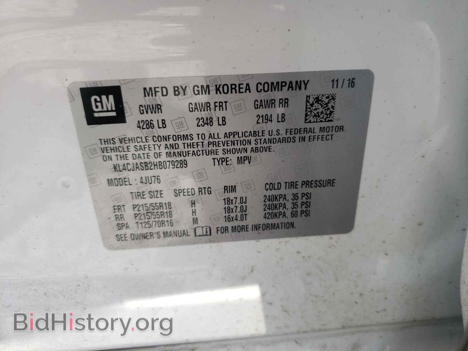 2017 BUICK ENCORE - VIN: KL4CJASB2HB079289 - Photo 10
