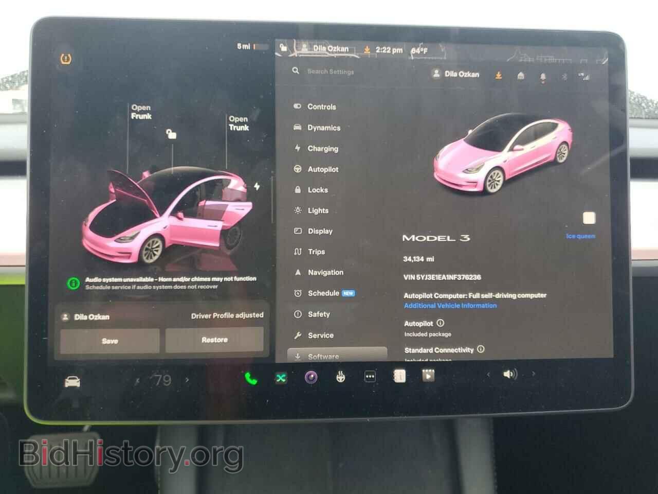 2022 TESLA MODEL 3 - VIN: 5YJ3E1EA1NF376236 - Photo 9