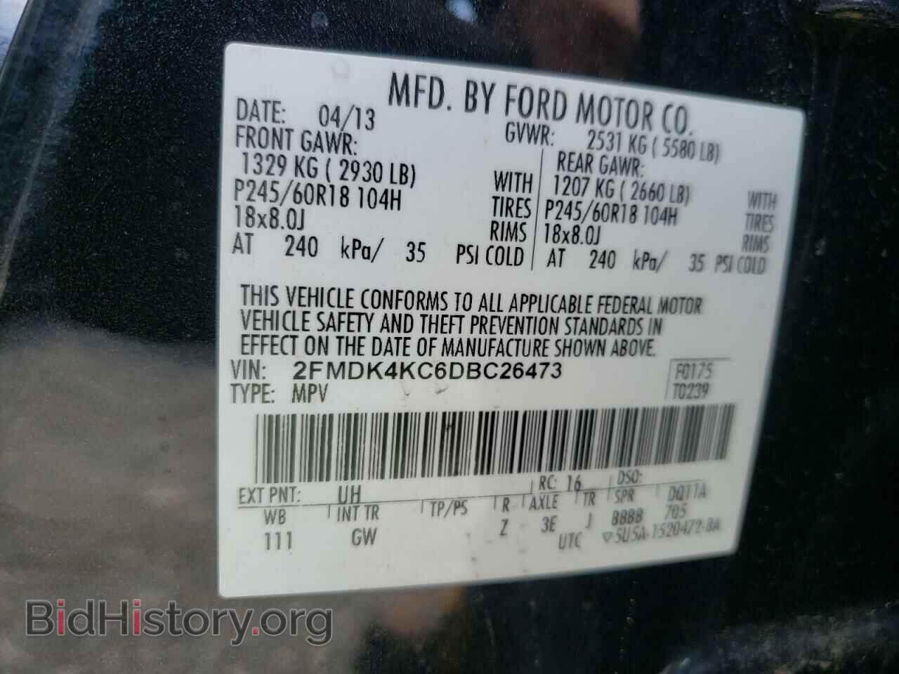 2013 FORD EDGE - VIN: 2FMDK4KC6DBC26473 - Photo 10