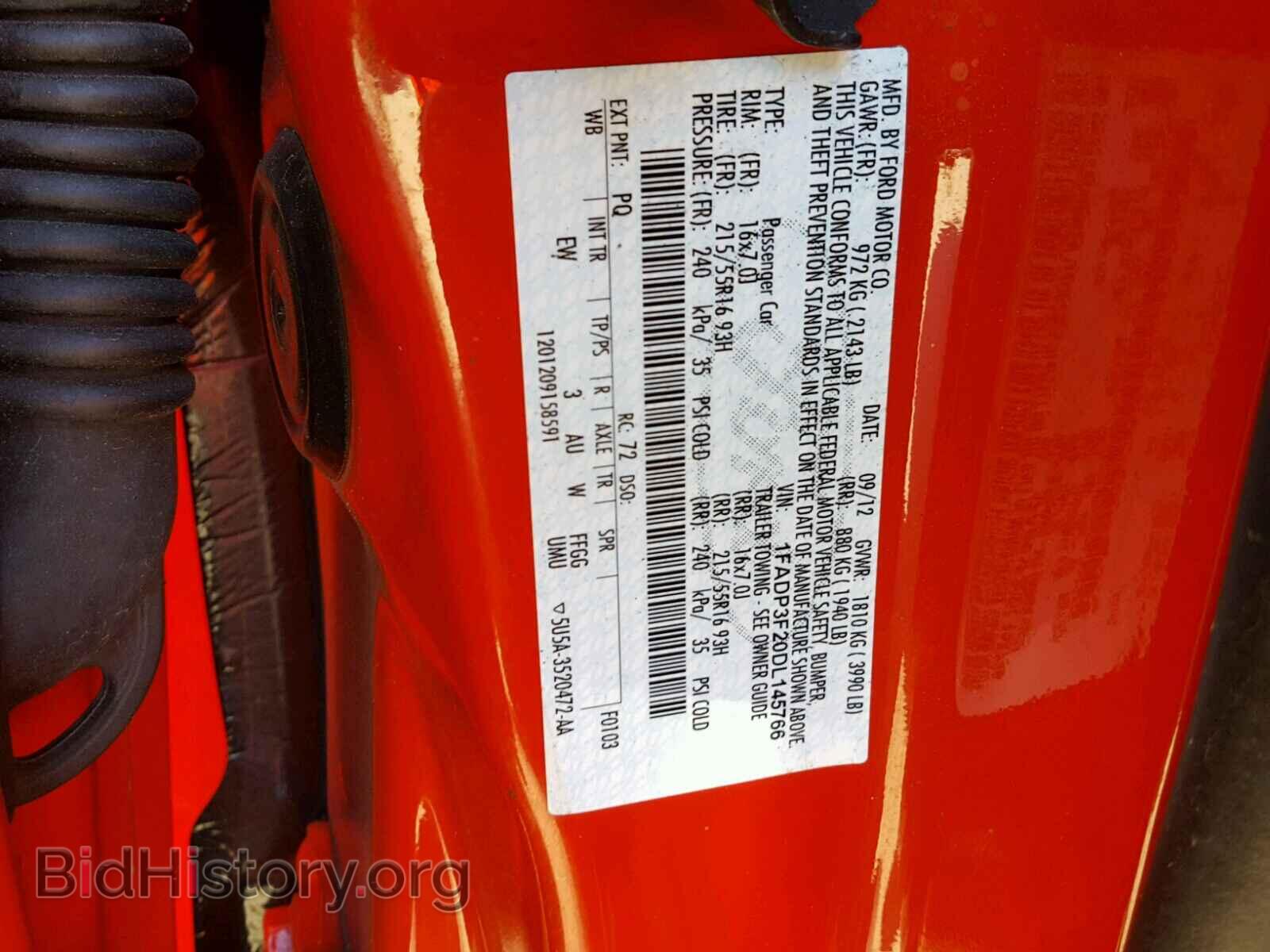 2013 FORD FOCUS - VIN: 1FADP3F20DL145766 - Фото 10