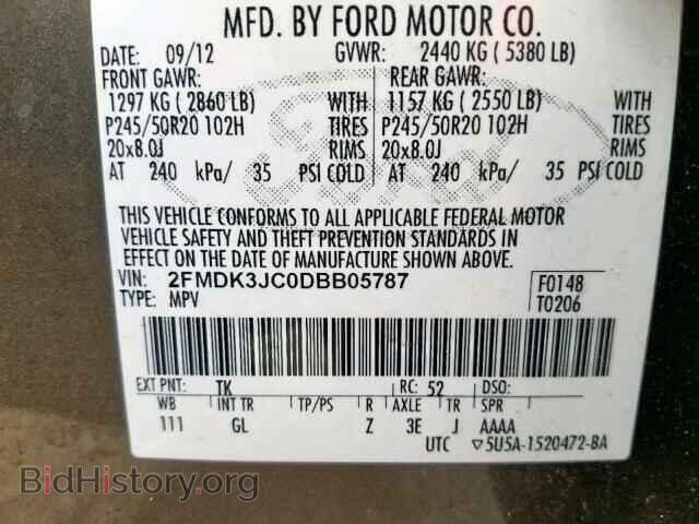 2013 FORD EDGE SEL - VIN: 2FMDK3JC0DBB05787 - Photo 10