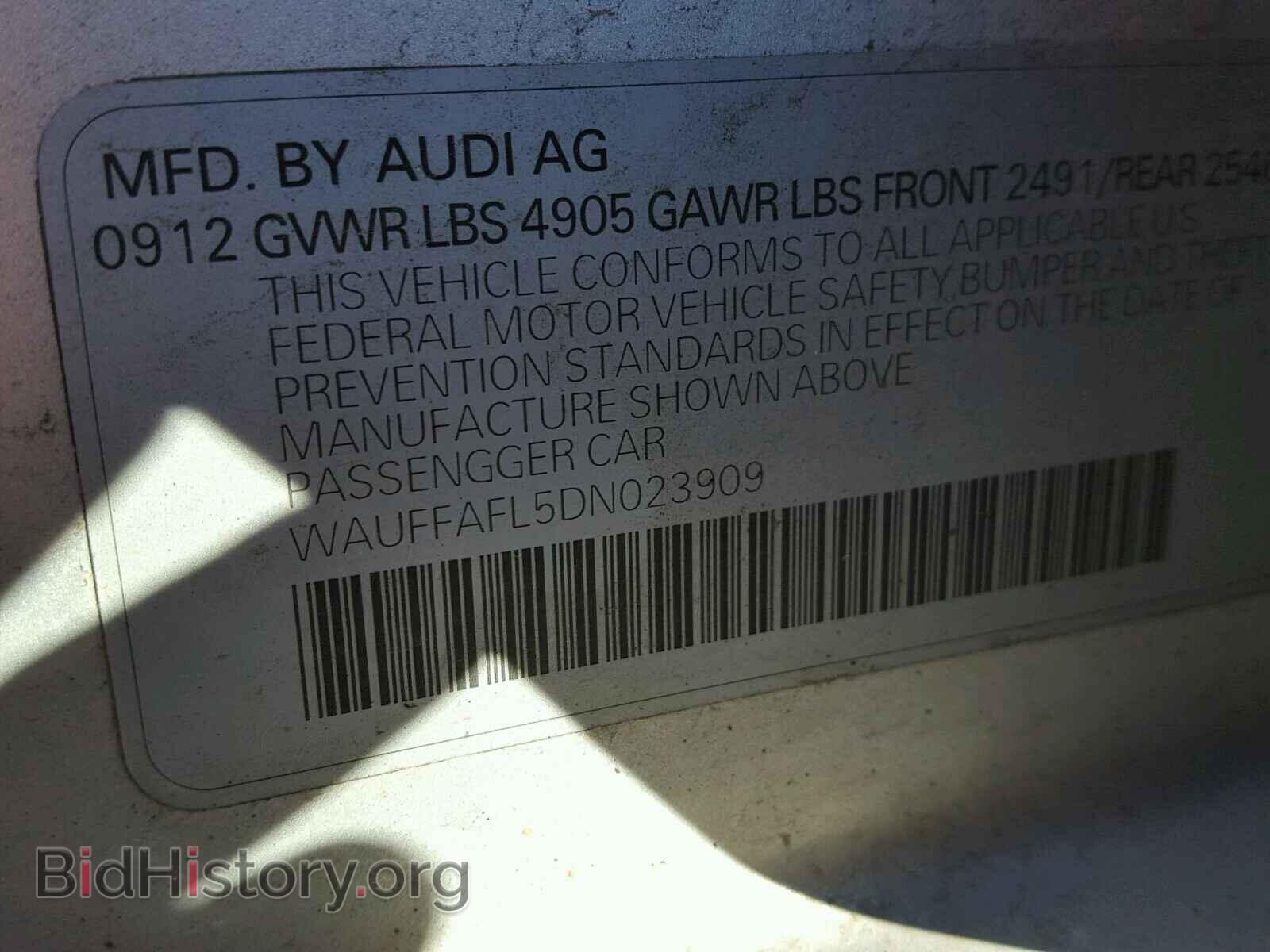 2013 AUDI A4 - VIN: WAUFFAFL5DN023909 - Фото 10