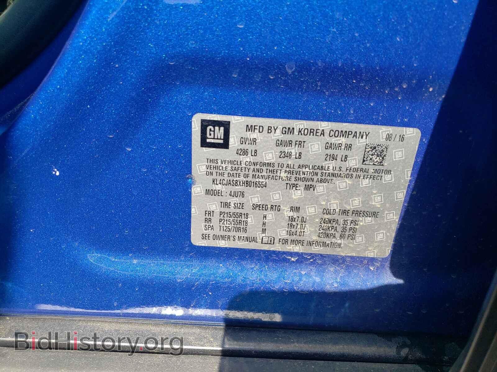 2017 BUICK ENCORE - VIN: KL4CJASBXHB016554 - Photo 10