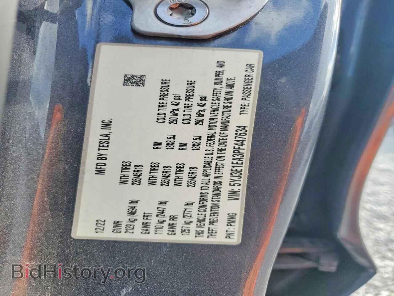 2023 TESLA MODEL 3 - VIN: 5YJ3E1EA3PF447634 - Фото 13