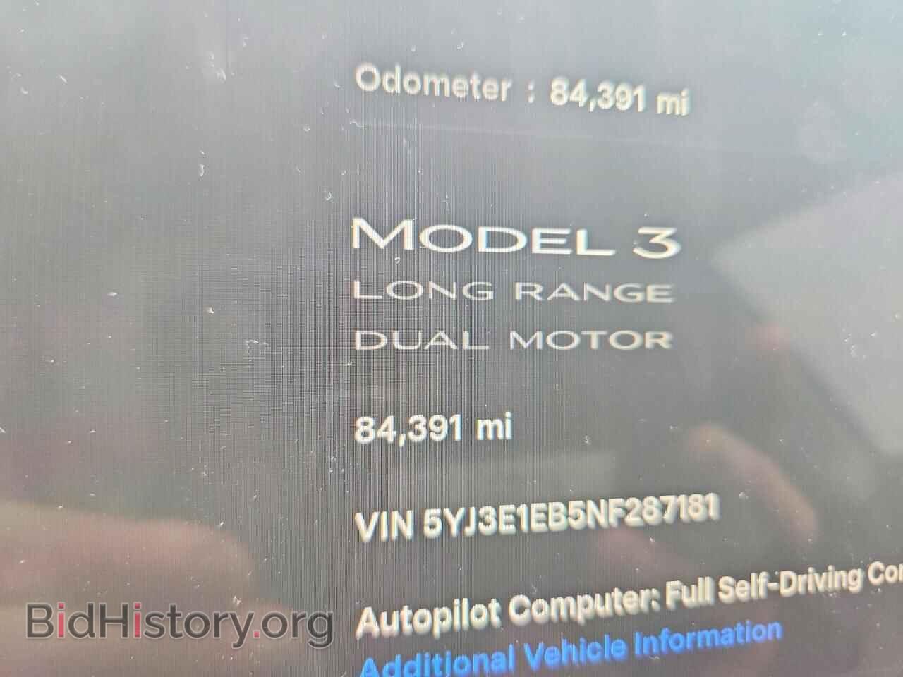 2022 TESLA MODEL 3 - VIN: 5YJ3E1EB5NF287181 - Фото 9