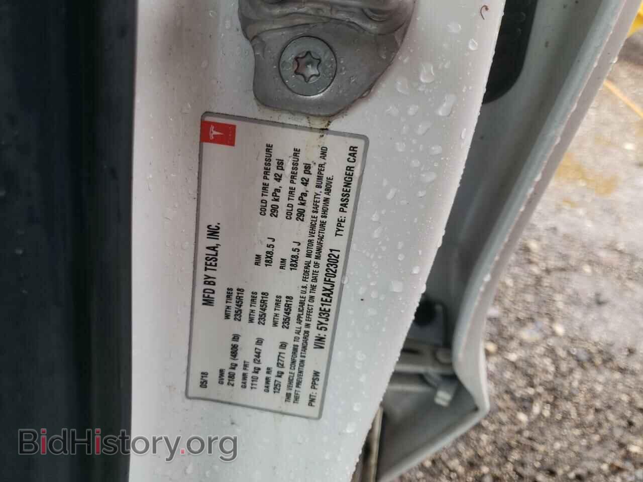 2018 TESLA MODEL 3 - VIN: 5YJ3E1EAXJF023021 - Photo 10