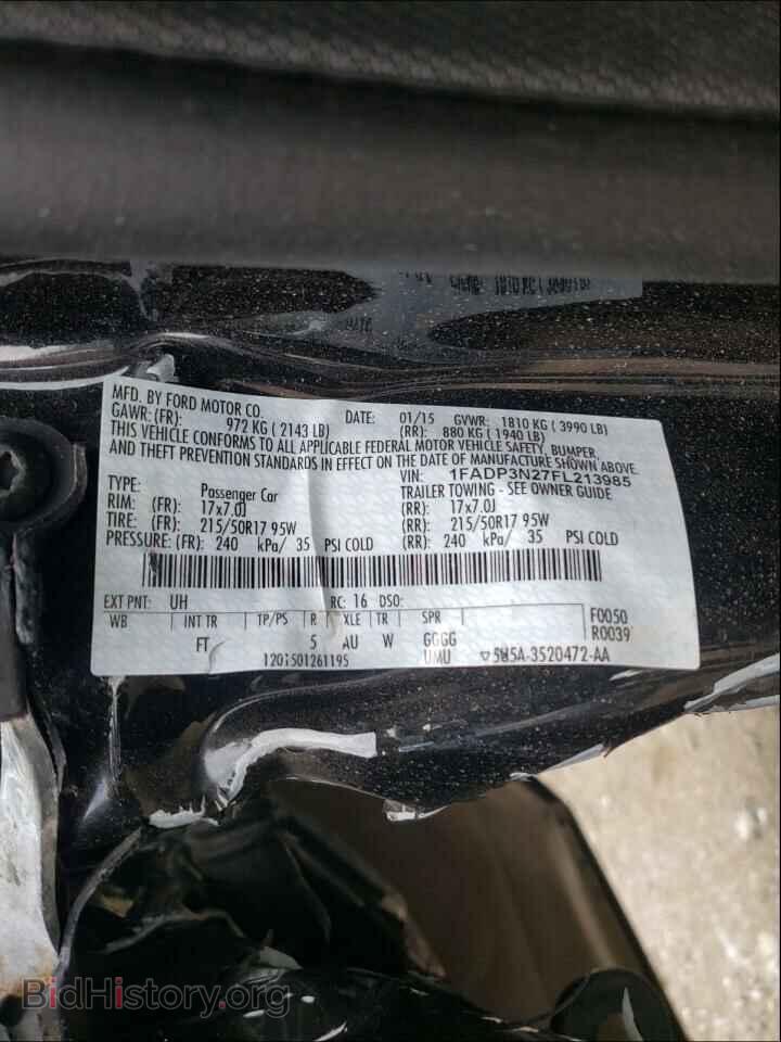 2015 FORD FOCUS - VIN: 1FADP3N27FL213985 - Фото 10
