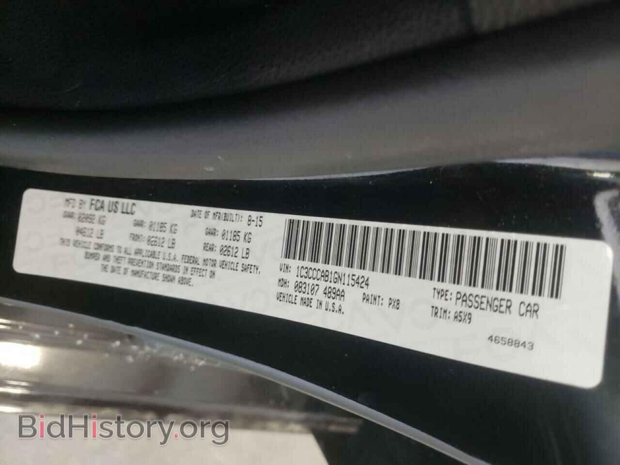 2016 CHRYSLER 200 - VIN: 1C3CCCAB1GN115424 - Фото 10