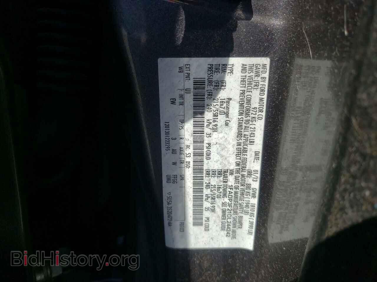 2013 FORD FOCUS - VIN: 1FADP3F21DL244242 - Фото 12