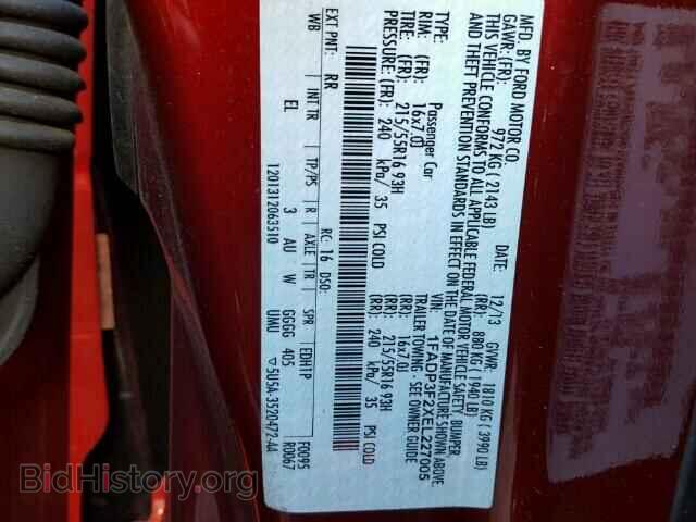 2014 FORD FOCUS - VIN: 1FADP3F2XEL227005 - Фото 10