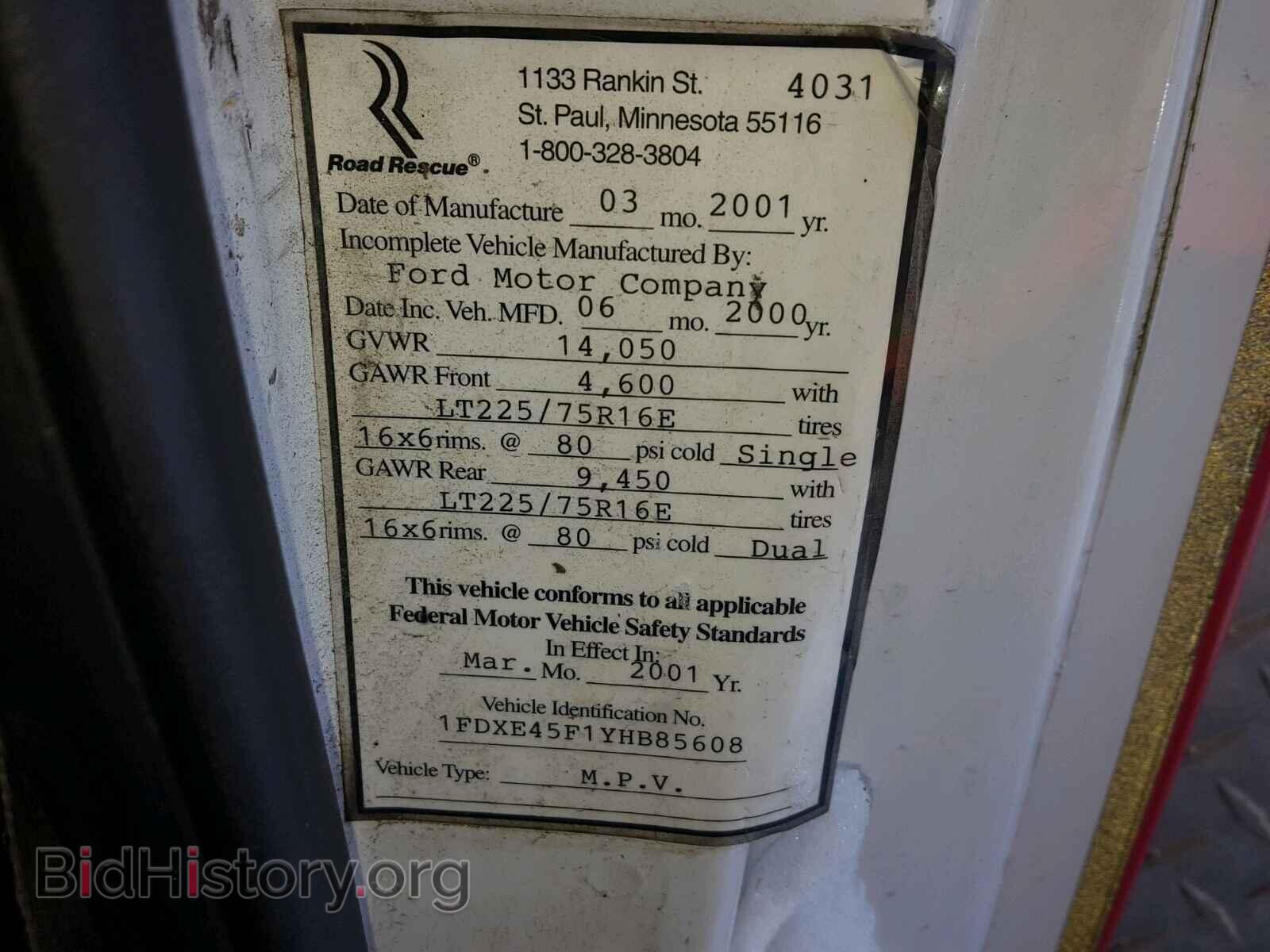 2000 FORD ECONOLINE - VIN: 1FDXE45F1YHB85608 - Photo 10