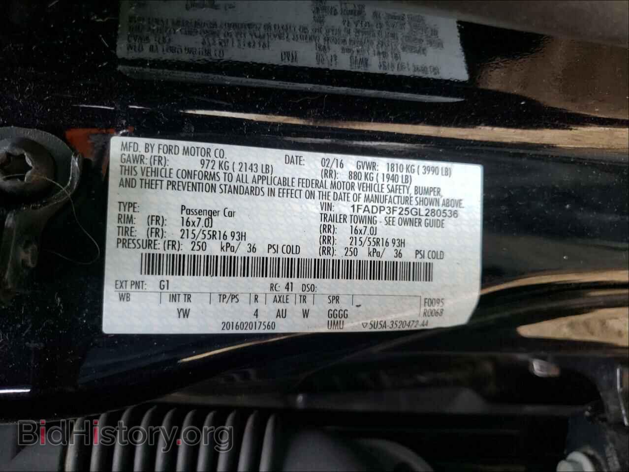 2016 FORD FOCUS - VIN: 1FADP3F25GL280536 - Фото 10