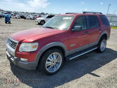 2006 Ford EXPLORER Explorer X, red — VIN 1FMEU73E16ZA21319, Copart