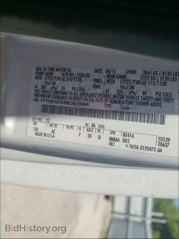 2011 FORD ECONOLINE - VIN: 1FTNE1EW5BDB35996 - Photo 10