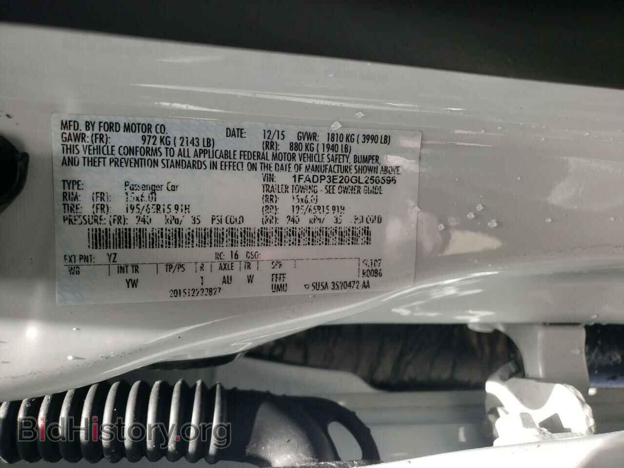 2016 FORD FOCUS - VIN: 1FADP3E20GL256596 - Фото 10
