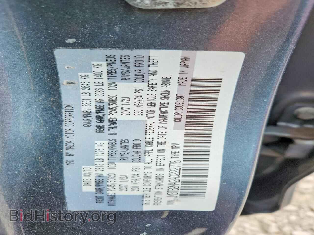 2010 MAZDA CX-9 - VIN: JM3TB2MA2A0222778 - Фото 14