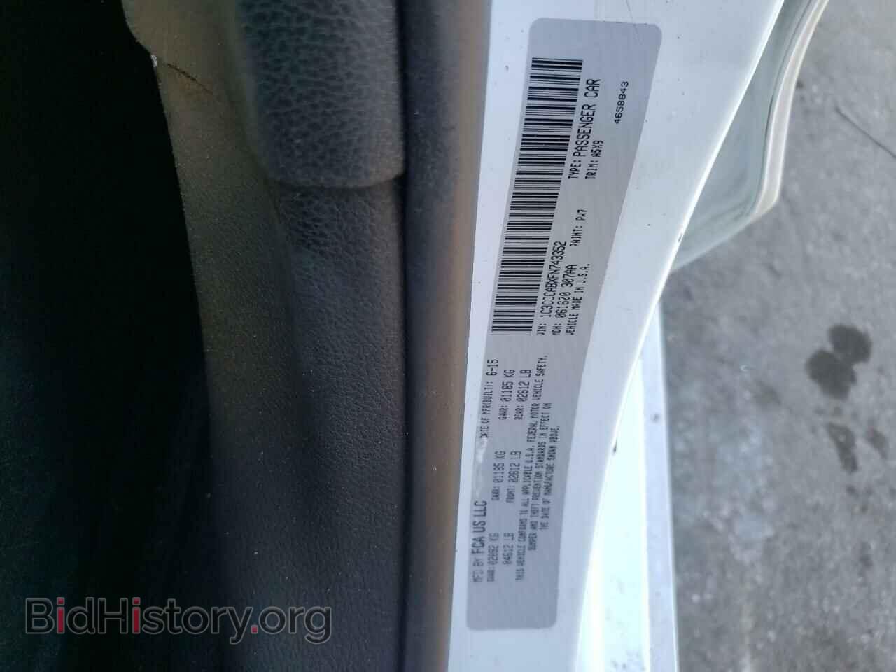 2015 CHRYSLER 200 - VIN: 1C3CCCABXFN743352 - Фото 10