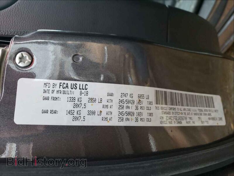 2018 Chrysler PACIFICA (VIN 2C4RC1FG2JR356708) — фото 10 из 10