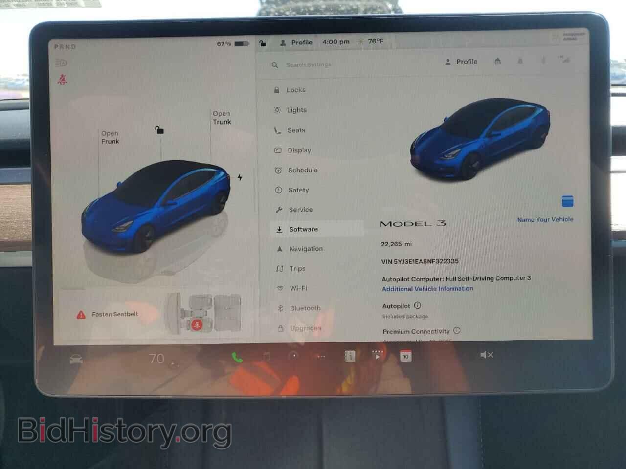 2022 TESLA MODEL 3 - VIN: 5YJ3E1EA8NF322335 - Фото 9