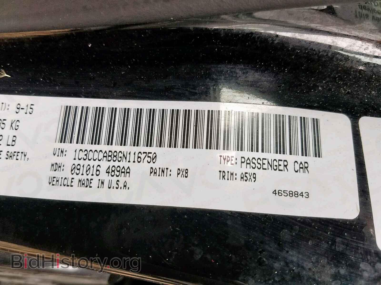 2016 CHRYSLER 200 - VIN: 1C3CCCAB8GN116750 - Photo 10