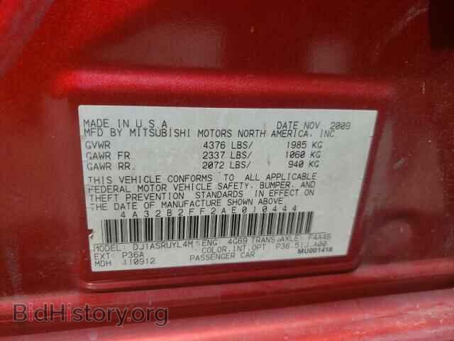 2010 MITSUBISHI GALANT - VIN: 4A32B2FF2AE010444 - Фото 10