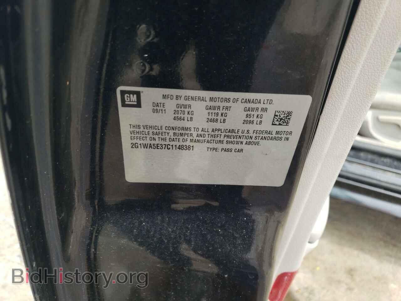 2012 CHEVROLET IMPALA - VIN: 2G1WA5E37C1148381 - Фото 10
