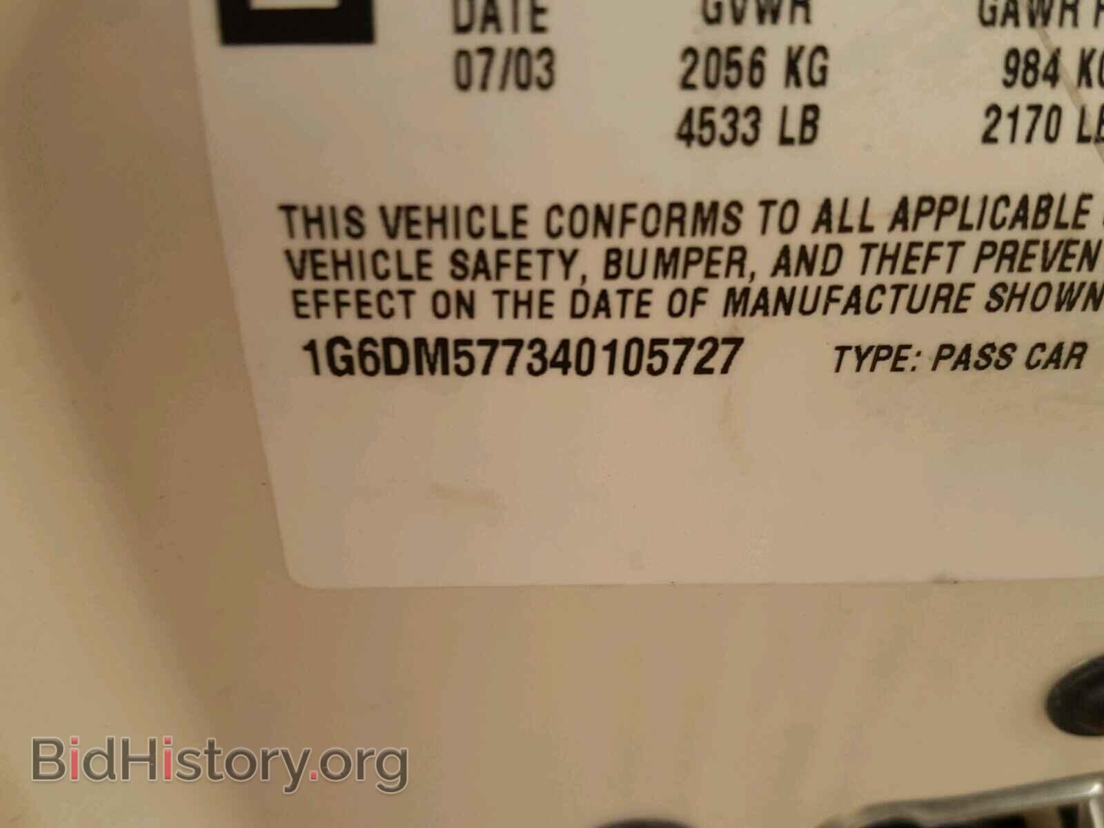 2004 CADILLAC CTS - VIN: 1G6DM577340105727 - Photo 10