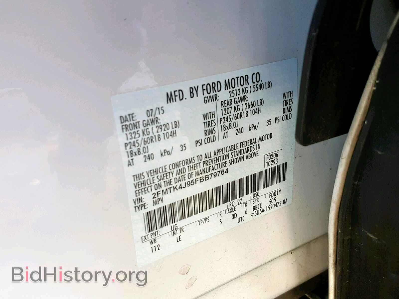 2015 FORD EDGE SEL - VIN: 2FMTK4J95FBB79764 - Photo 10