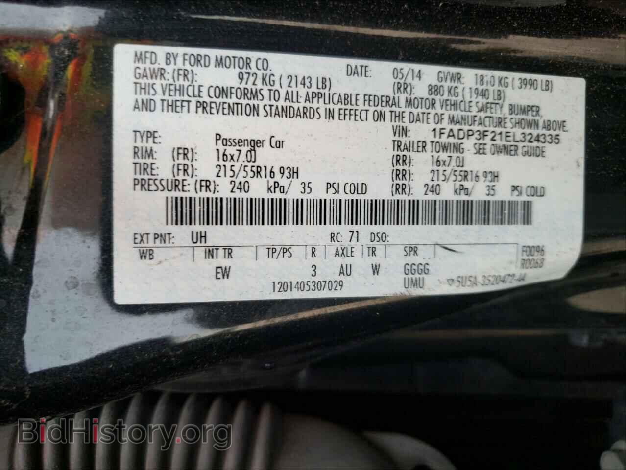 2014 FORD FOCUS - VIN: 1FADP3F21EL324335 - Photo 10