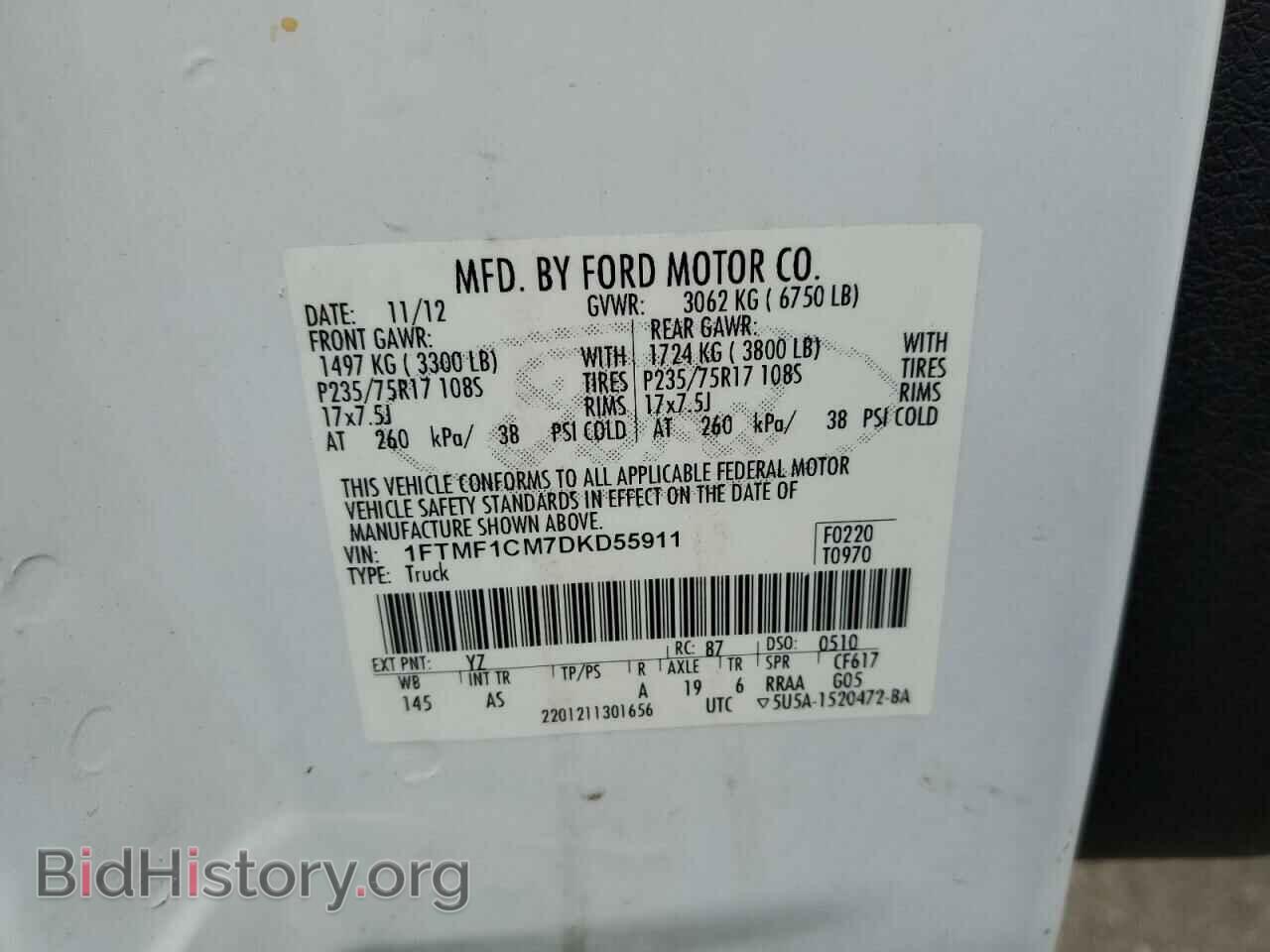 2013 FORD All Models - VIN: 1FTMF1CM7DKD55911 - Photo 12