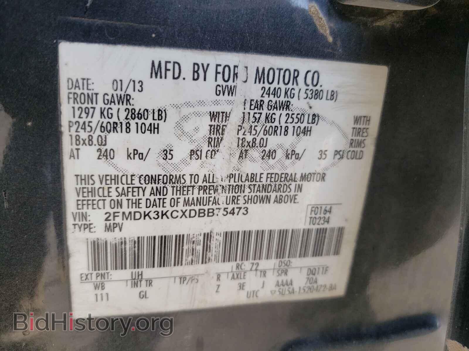 2013 FORD EDGE - VIN: 2FMDK3KCXDBB75473 - Photo 10