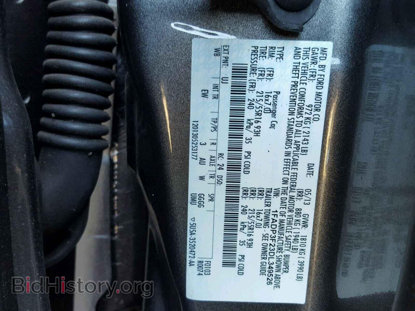 2013 FORD FOCUS - VIN: 1FADP3F23DL349526 - Фото 10