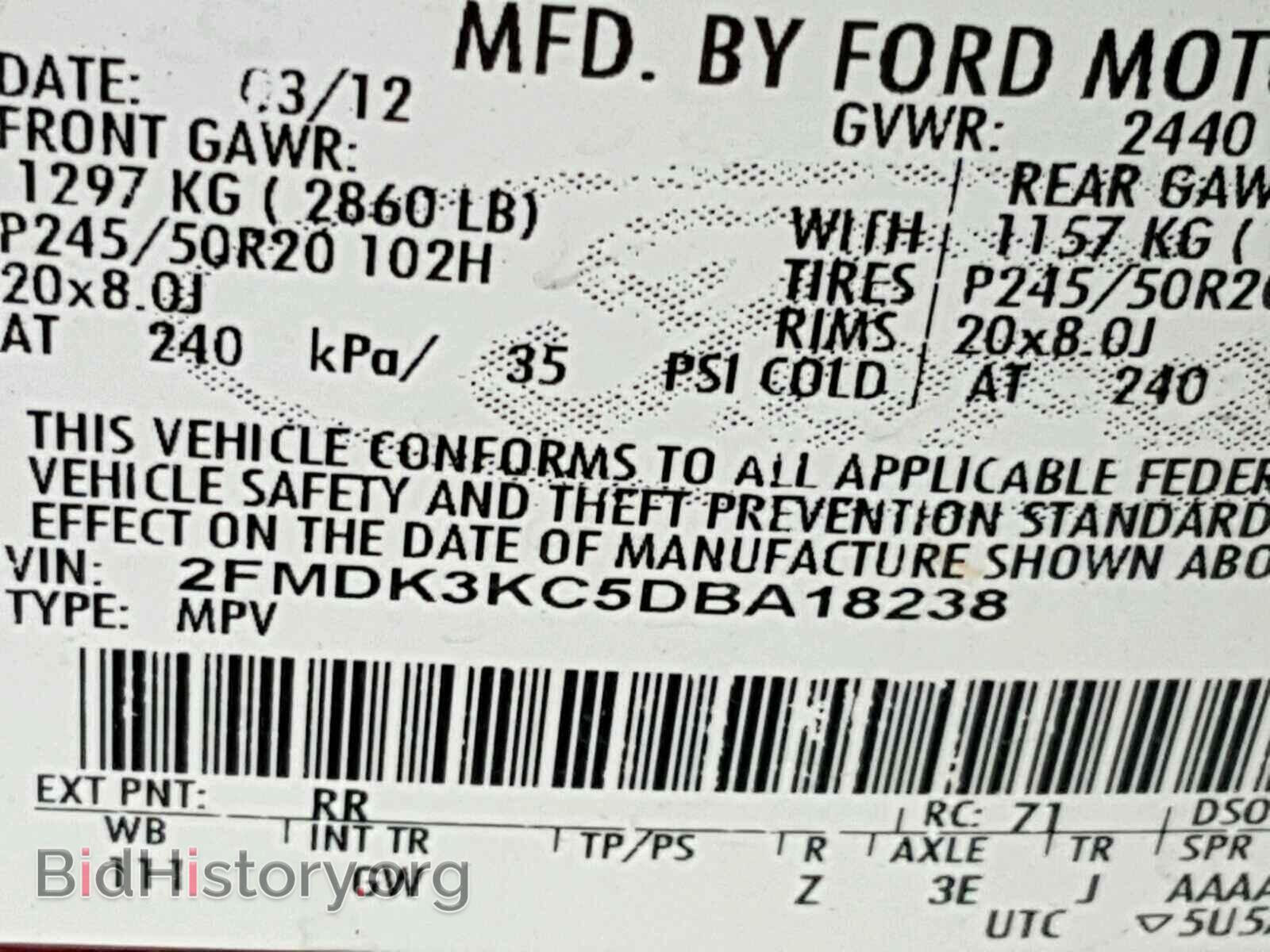 2013 FORD EDGE - VIN: 2FMDK3KC5DBA18238 - Photo 10