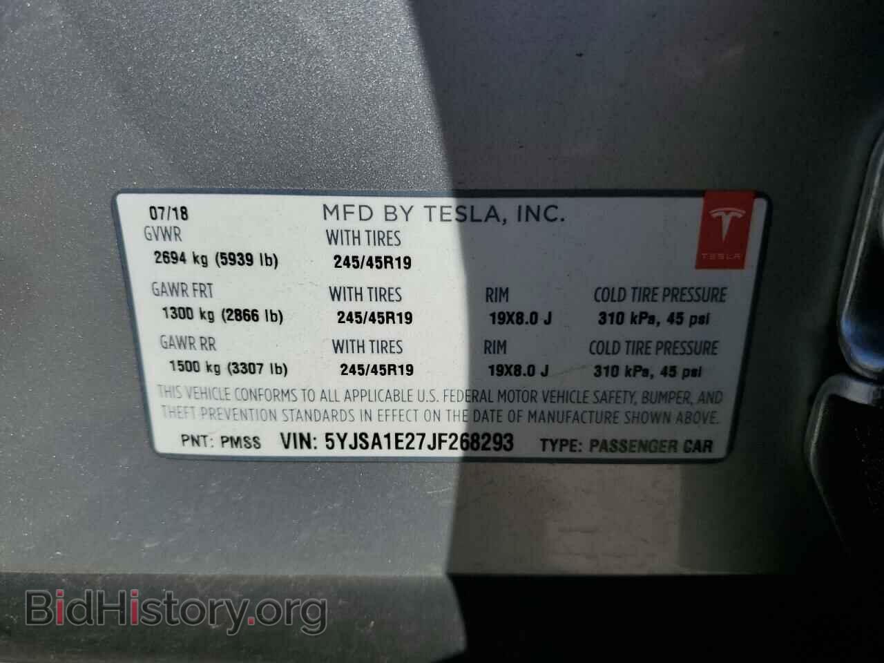 2018 TESLA MODEL S - VIN: 5YJSA1E27JF268293 - Photo 12