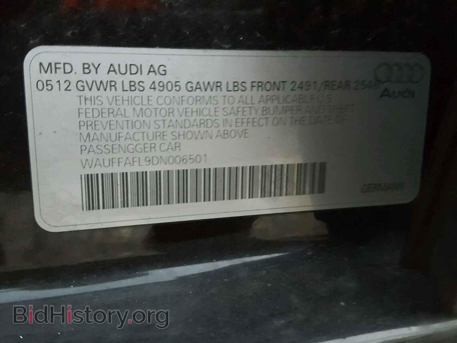 2013 AUDI A4 - VIN: WAUFFAFL9DN006501 - Фото 10