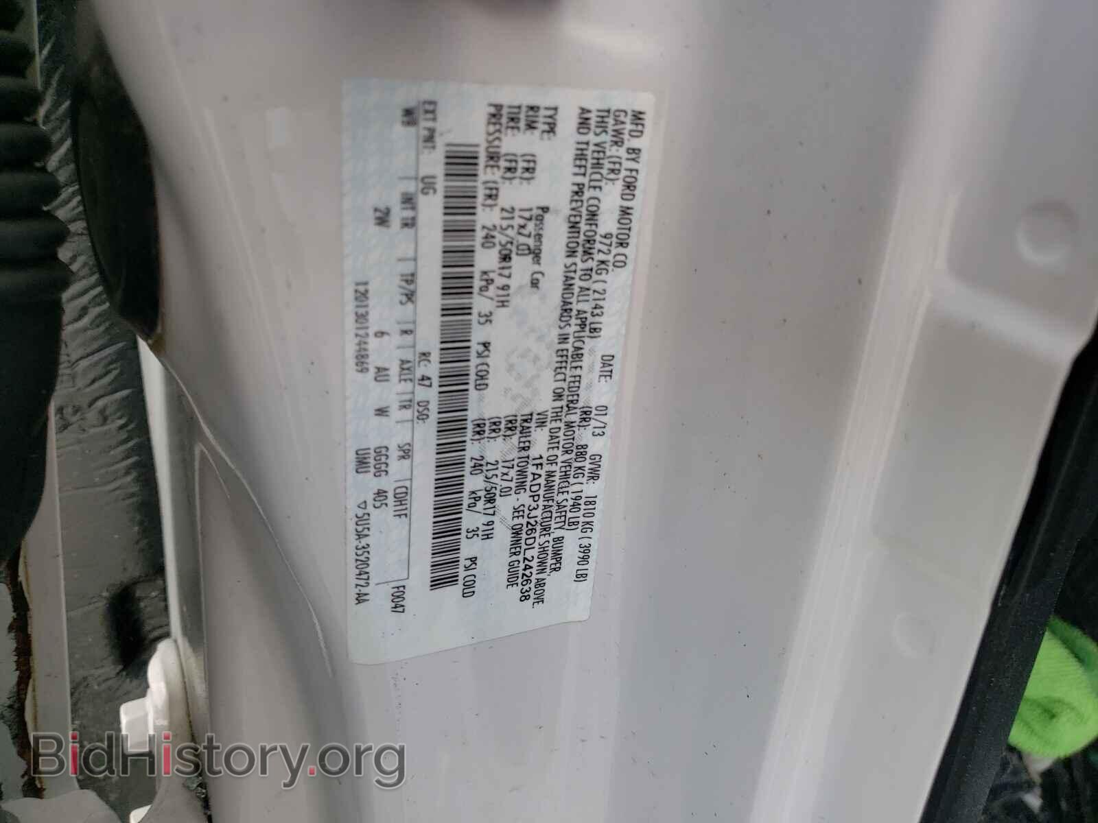 2013 FORD FOCUS - VIN: 1FADP3J26DL242638 - Фото 10