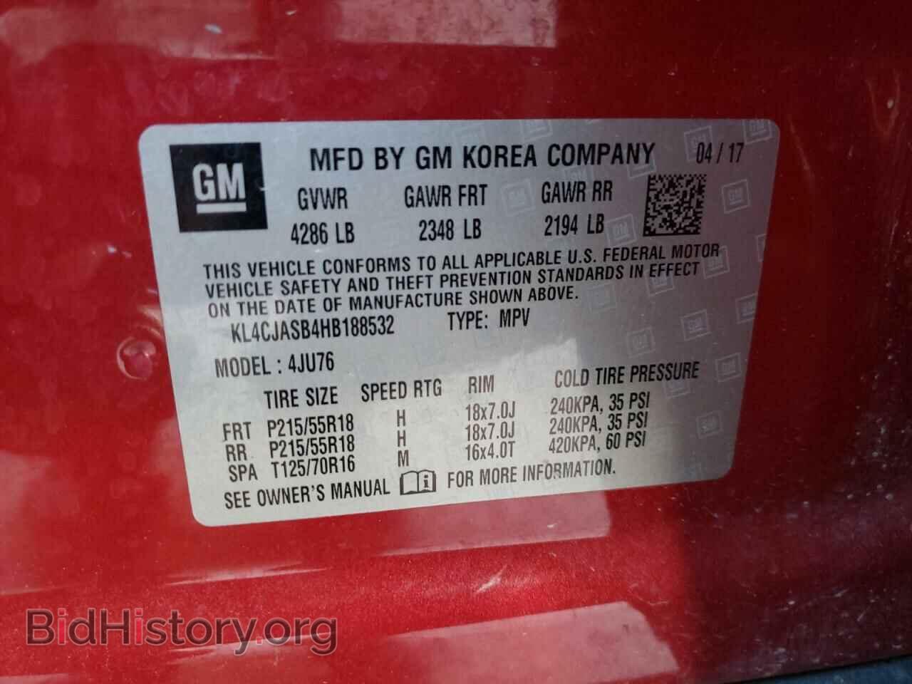 2017 BUICK ENCORE - VIN: KL4CJASB4HB188532 - Фото 13
