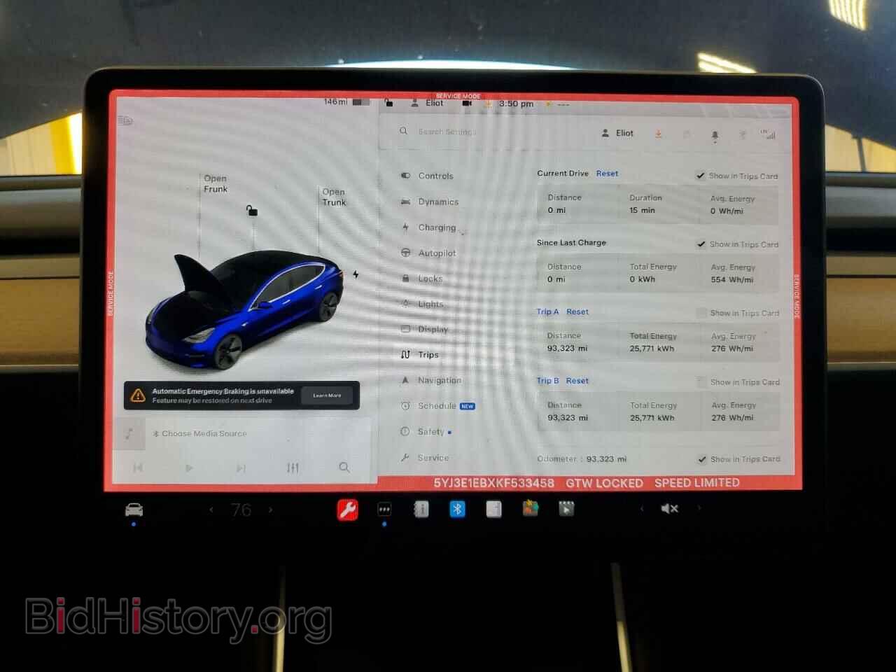 2019 TESLA MODEL 3 - VIN: 5YJ3E1EBXKF533458 - Фото 9