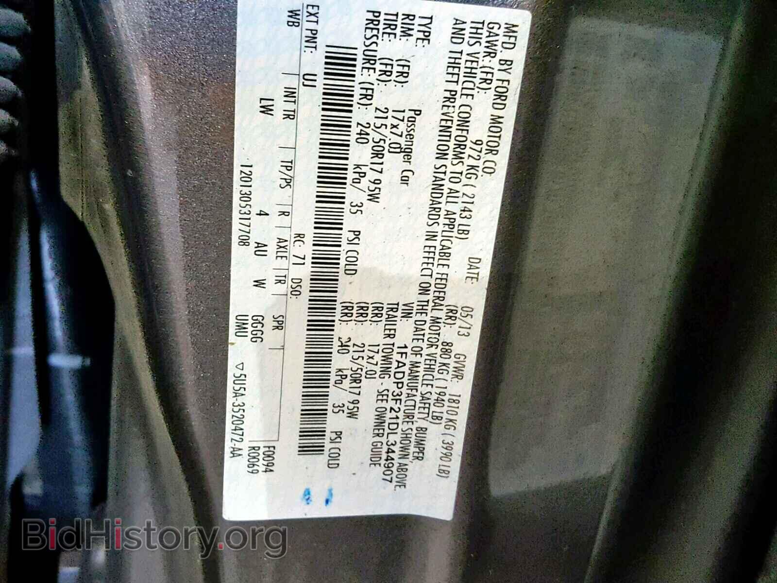 2013 FORD FOCUS SE - VIN: 1FADP3F21DL344907 - Фото 10
