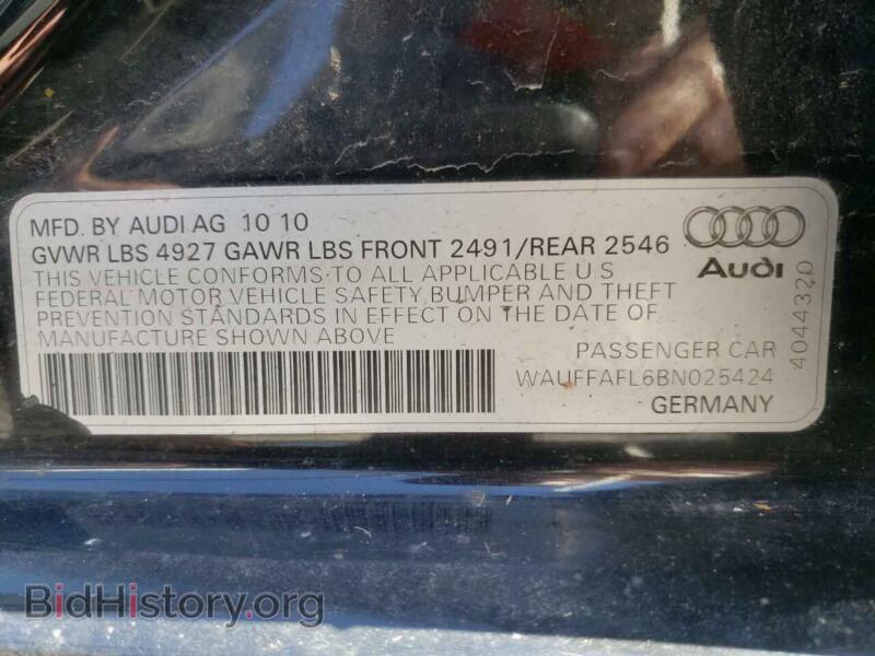 2011 Audi A4 (VIN WAUFFAFL6BN025424) — фото 12 из 12