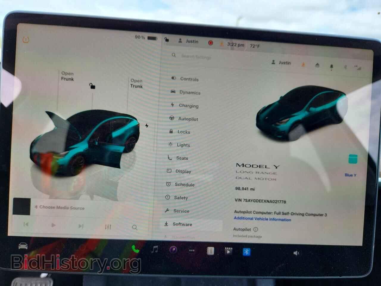 2022 TESLA MODEL Y - VIN: 7SAYGDEEXNA021778 - Фото 9
