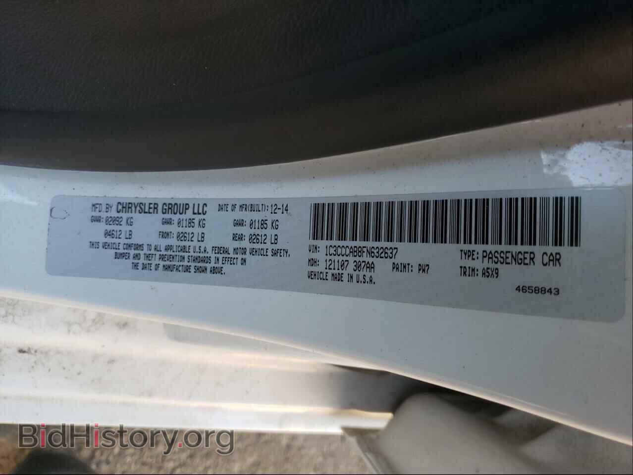2015 CHRYSLER 200 - VIN: 1C3CCCAB8FN632637 - Фото 10